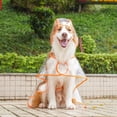 thumbnail image 3 of Transparent Dog Raincoat for Large Dogs Golden Retriever Labrador Waterproof Rain Jacket with Reflective Strips Outdoor Pet Clothes Orange XL, 3 of 4