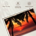 thumbnail image 6 of Elephant Stock Palm Tree Beach Sunset Wall Art - Horizontal Canvas Wall Art - Living Room Wall Decor - Beach Canvas - Black And Brown Decor - 51" x 34", 6 of 8