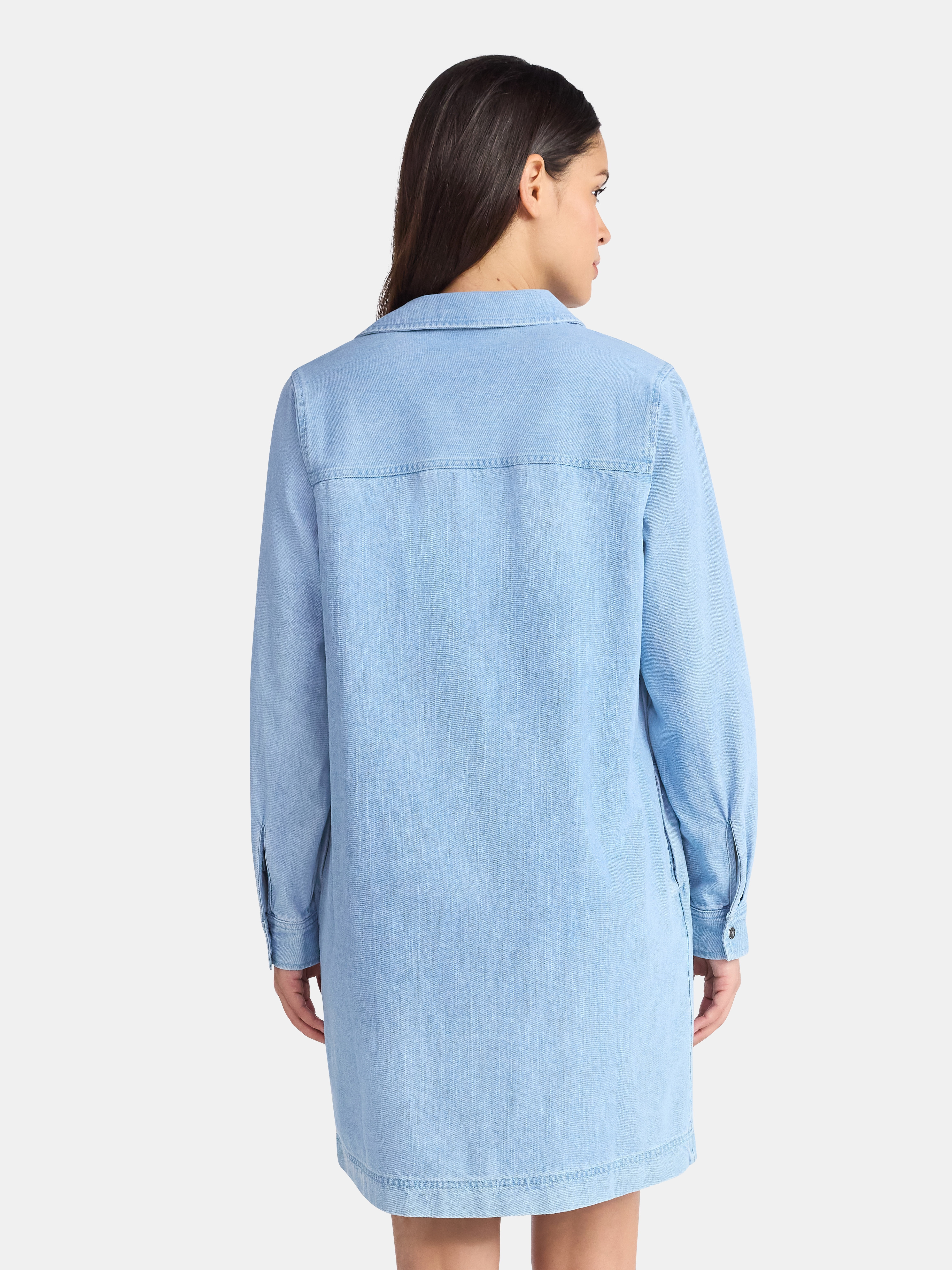 Time and Tru Women's Denim Shirt Dress, XS-XXXL