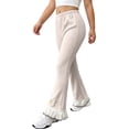 thumbnail image 2 of WAVSUF Girls Flare Leggings, Skinny Fit Elastic Waist Knitted Cotton Fall Casual Yoga Pants Beige 9, 2 of 8