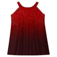 thumbnail image 5 of MGDXOX Girls Sleeveless Ombre Print Dress with Square Neck and Loose Fit Casual Swing Dress for Parties Red 9 Years, 5 of 9