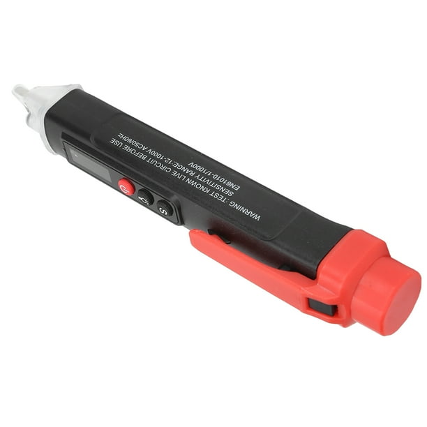 Detector de voltaje, lápiz de prueba digital, alarma de luz y sonido por inducción, bolígrafo detector de voltaje en V, rendimiento confiable
