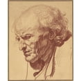 thumbnail image 3 of Jean-Baptiste Greuze 20x24 Black Modern Framed Museum Art Print Titled - Head of an Old Man (1755), 3 of 5