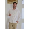 thumbnail image 4 of Guayabera Barca e Spiggia Hombre Manga larga Tela de Lino Blanca, 4 of 8