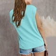thumbnail image 4 of LIIPEE Girls T-Shirts Summer Casual Solid Color Round Neck Short Sleeve Tshirts With Pocket Girls Classic Beach Tee Shirts,Sky Blue,9-10 Years, 4 of 5