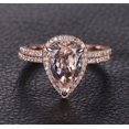 thumbnail image 2 of Perfect Bridal Set on Sale 1.50 carat Pear Cut Morganite and Diamond Bridal Set in Rose Gold: Bestselling Design, 2 of 2