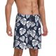 thumbnail image 2 of Balery White Leaves Pantalones cortos de pijama de punto de algodón para hombre con cinturilla y bolsillos-X-Large, 2 of 6