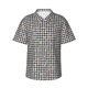 thumbnail image 1 of Balery Black And White Houndstooth Camisas hawaianas de manga corta para hombre, camisas playeras de corte holgado, camisas de vacaciones con botones,XX-Large, 1 of 7
