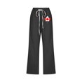 thumbnail image 3 of VEKDONE Womens Cotton Linen Capris Pants Print Capri Pant Black L, 3 of 3