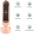 thumbnail image 4 of Humidification Tower Fan with 220ml Three-speed Wind Timing Bedroom Spray Retro Style 2-in-1 Cooling Air Fan with USB Charger for Bedroom Home Office Air Cooler (Pink), 4 of 9