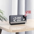 thumbnail image 3 of LED Digital Projection Alarm Clock Electronic Alarm Clock Black, 3 of 5