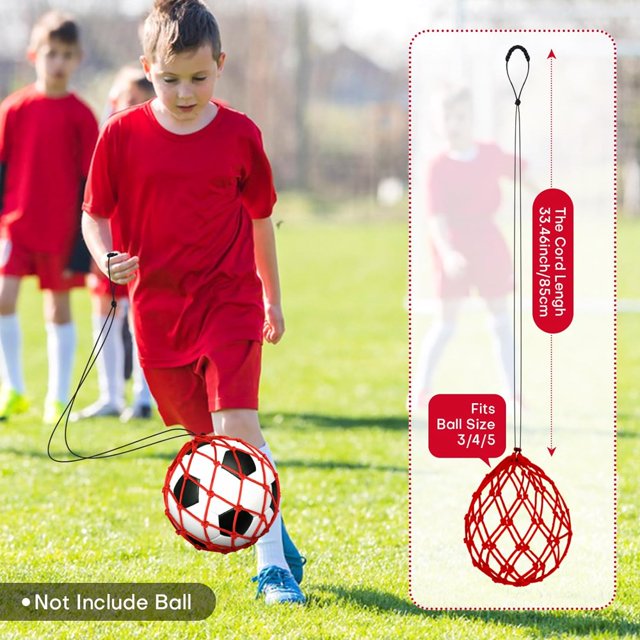 SUTENGDA 5Pcs Soccer Practice Equipment Soccer Kick Trainer Football Kick Trainer Net for Kick Practice Training Aid Soccer Return Soccer Training Equipment Help Juggling for Ball Size