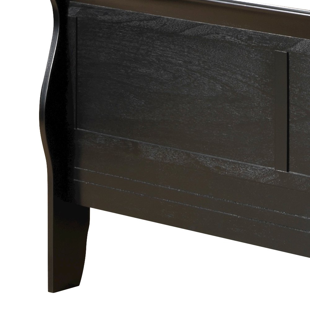 Glory Furniture Louis Phillipe King Bed in Black Color