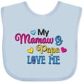 thumbnail image 3 of Inktastic My Mamaw and Papa Love Me with Hearts Boys or Girls Baby Bib, 3 of 4