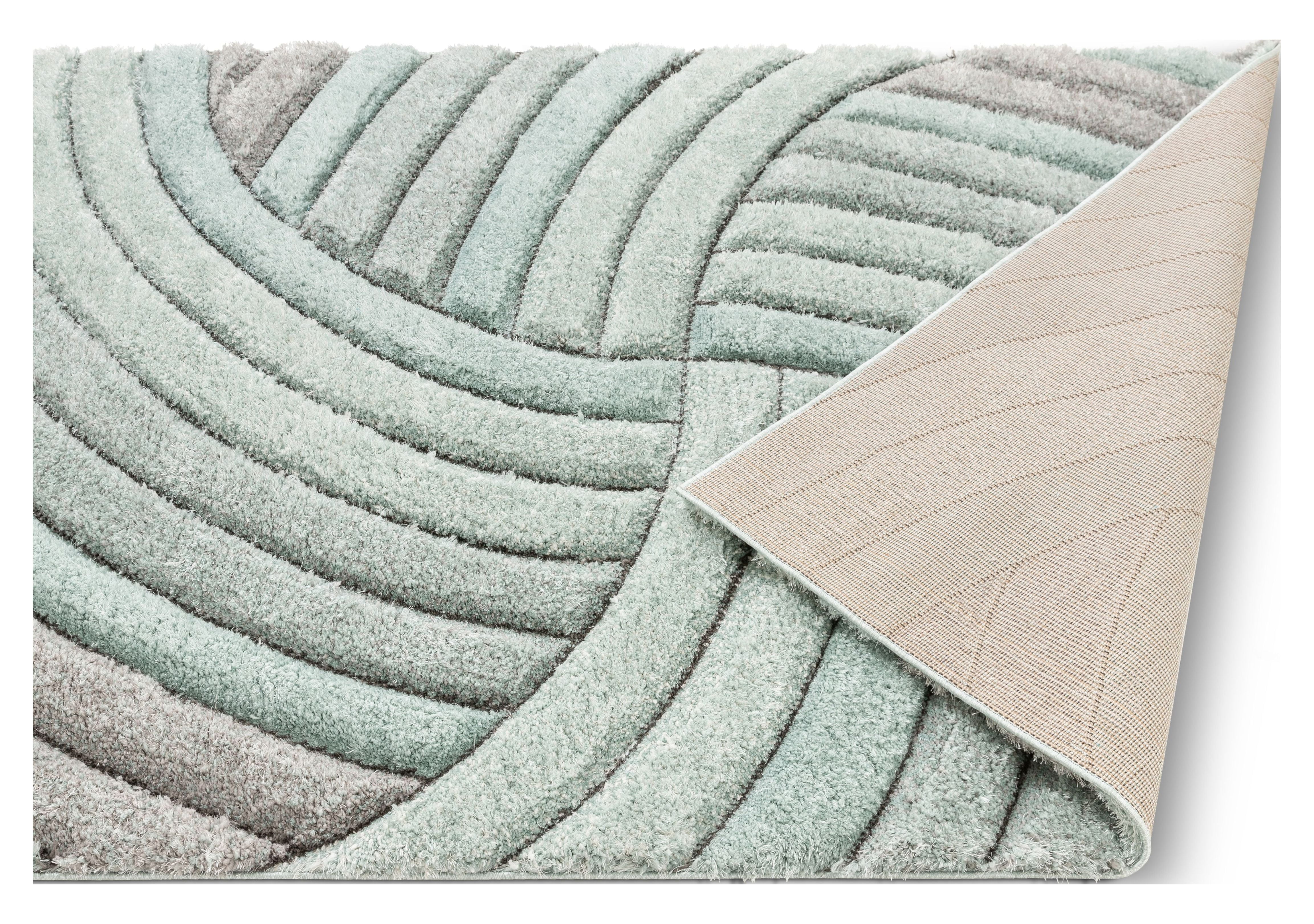 Well Woven San Francisco Ucci Blue Modern Shag Geometric Stripes 9'3" x 12'6" Area Rug