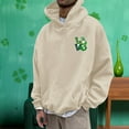 thumbnail image 1 of WILLBEST Sweat à Capuche et Chandails en Molleton pour Hommes Mode Automne et Hiver Décontracté Imprimé Stpatrick à Manches Longues, 1 of 5