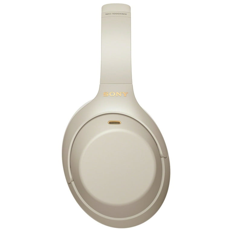ヘッドホン SONY WH-1000XM4(S) SILVER Sony WH1000XM4/S Noise Cancelling Over-Ear Headphones, Wired Mic