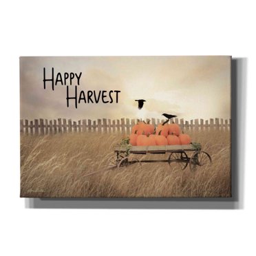 Epic Graffiti 'Happy Harvest' by Lori Deiter, Canvas Wall Art, 18"x12"