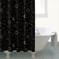 thumbnail image 4 of Black Celestial Cloud Pattern Shower Curtain 84"x72" ,Bathroom Decorative Shower Curtains Set with 12 Hooks,Modern Waterproof Washable Shower Curtain, 4 of 6
