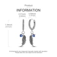 thumbnail image 2 of MULA European Blue 5A Zircon Wings Love 925 Sterling Silver Hoop Earrings for Women Jewelry Gift, 2 of 5