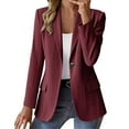 thumbnail image 2 of IMENGL Daily casual solid color corduroy suit jacket long sleeve Autumn Winter, Red L, Size M-3XL, 2 of 4