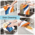 thumbnail image 2 of Yayeee 6 Pack Kitchen Dish Cloths Set for Washing Soft Drying Absorbent Microfiber Towels, Orange Abstract Wavy, 2 of 9