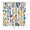 thumbnail image 5 of Colorful Leaves Pattern 72"x72" Shower Curtain,Bathroom Decorative Shower Curtains Set with 12 Hooks,Modern Waterproof Washable Shower Curtain, 5 of 5