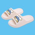 thumbnail image 2 of White Cartoon Slides for Women Men EVA Sandals Comfortable Cute Platform Non-Slip Pool Beach Shoes Lightweight Casual Indoor Outdoor Unisex Slide Sandals,Size 4.5-6, 2 of 6