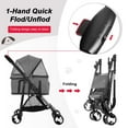 thumbnail image 5 of BestPet 3-in-1Pet Stroller Premium Multifunction Dog Cat with Detachable Carrier &Cup Holder,Grey, 5 of 7