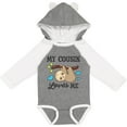 thumbnail image 3 of Inktastic My Cousin Loves Me with Sloth and Hearts Boys or Girls Long Sleeve Baby Bodysuit, 3 of 5