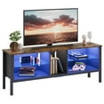 thumbnail image 3 of Bestier 63" Gaming TV Stand for TVs up to 70" LED Entertainment Center for PS4 in Rustic, 3 of 9