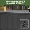 thumbnail image 6 of Uforic 120 Gallon Large Outdoor Deck Box, Outdoor Resin Storage Boxes ,Waterproof & Lockable, Black, 6 of 9