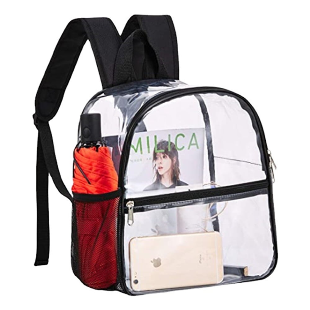 Minico Clear Backpack Stadium Approved See Through Waterproof Small