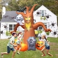 thumbnail image 2 of Coolmade 8ft Halloween Inflatables Decorations Inflatable Dead Tree Outdoor Decorations with LED Lights Built-in Blow Up Yard Decoration Pumpkin Ghost for Halloween Outdoor, 2 of 7