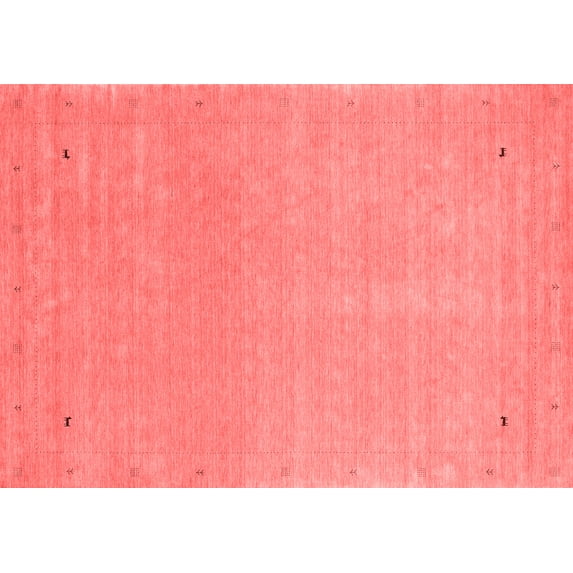 Ahgly Company Indoor Rectangle Abstract Red Contemporary Area Rugs, 8' x 12'