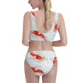 thumbnail image 3 of Picia Koi Fish Corals,Spring Summer Women's High Waisted Bikini Scoop Neck Swimsuit Two Pieces Bathing Suit-XX-Large, 3 of 8