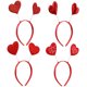 thumbnail image 1 of unbranded 4Ud Diademas Rojas Con Corazones Para Fiesta Accesorios De Disfraz Para Romántica, 1 of 6
