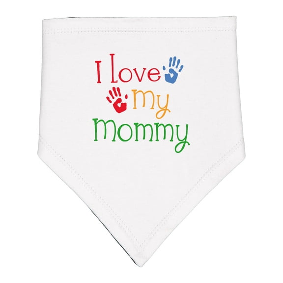 Inktastic I Love My Mommy Handprints Baby Bandana Bib