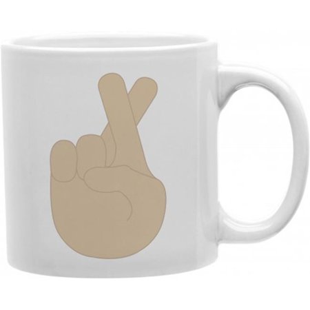 

Imaginarium Goods CMG11-IGC-FCROSS Cross Fingers Emoji 11 oz Ceramic Coffee Mug