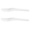 thumbnail image 5 of WHAMVOX White Plastic Serving Spoons for Home with Melon Ball Scoop Great for Ice Cream Fruit Salad 2pcs, 5 of 8