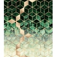 thumbnail image 2 of Fredriksson, Elisabeth 20x23 White Modern Wood Framed Museum Art Print Titled - Leaves And Cubes, 2 of 4