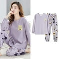thumbnail image 5 of Bibifish Womens Pajama Sets Fall Winter Cozy Long Sleeve Tops And Long Length Joggers Pajama Sets Soft Cozy Oversized Nightwear Sets, 5 of 9