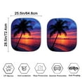 thumbnail image 3 of KUIFORTI Car Windshield Sunshade Foldable Heatshield Front Window Car Sun ​Shade Windshield Rays Sun Shade Visor Protector for Car Sedan Truck SUV Accessories 25.5" x 28.5", Palm Tree, 3 of 5