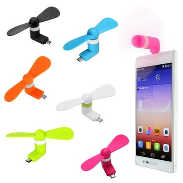6-Pack Portable Electric MicroUSB Fan for Smartphones and Tablets - Micro USB