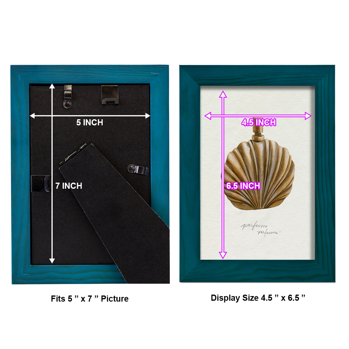 Gilded Toiletries II - Framed Print w/glass - Ocean Blue
