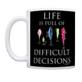 thumbnail image 2 of ThisWear Dad Fishing Gifts Life Is Full of Difficult Decisions Fisherman Gifts Fishing Lures Mug Cup Black, 2 of 4