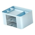 thumbnail image 2 of GUOOL Organizer Pencil Storage Box with Drawers Multifunctional for Home Decor Desktop Blue, 2 of 9