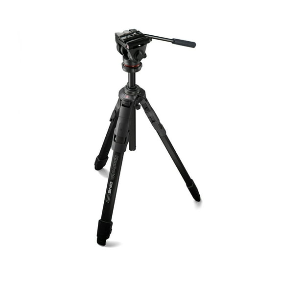 Manfrotto MKONEA-500X ONE Al with 500X Fluid Head - 60mm Flat Base with a 3/8-Inch Thread and XCHANGE Compatible