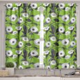 thumbnail image 2 of Ambesonne Floral Valance & Curtain, Flowers Big Leaves, 55"x45", Lime Green Multicolor, 2 of 7