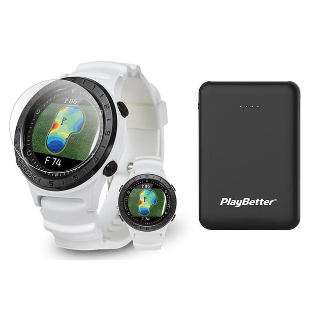 Voice Caddie A2 Hybrid Golf Gps Watch Power Bundle With Playbetter Portable Charger 2200mah